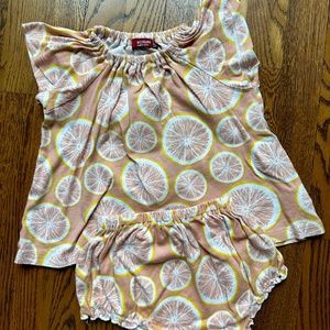 Milkbarn Grapefruit Organic Cotton Dress & Bloomer Set 12-18mo